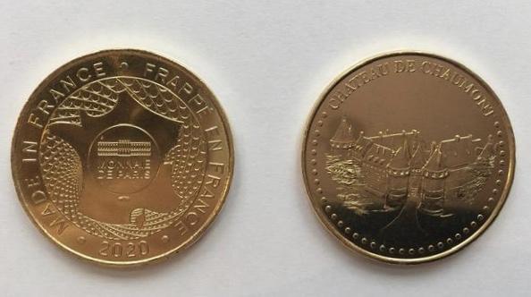 Médaille Souvenir Monnaie de Paris château de Chaumont-sur-Loire 2020
