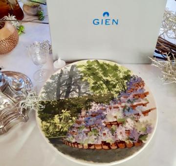 Plat à gâteaux Faïencerie de Gien Domaine de Chaumont-sur-Loire